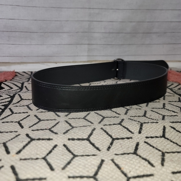 WIDE BLACK FAUX LEATHER BELT - Picture 6 of 6